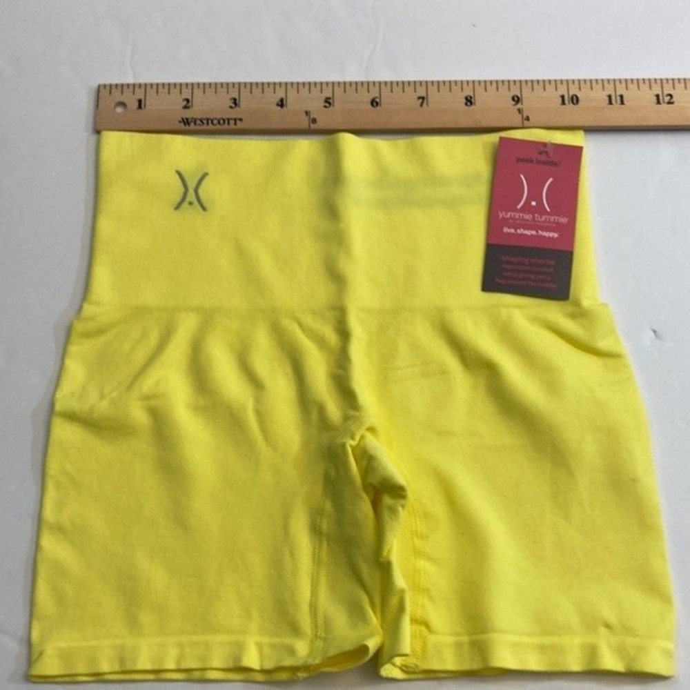 Shaping Shortie Shapewear Shorts S/M Bright Yellow High Waisted
